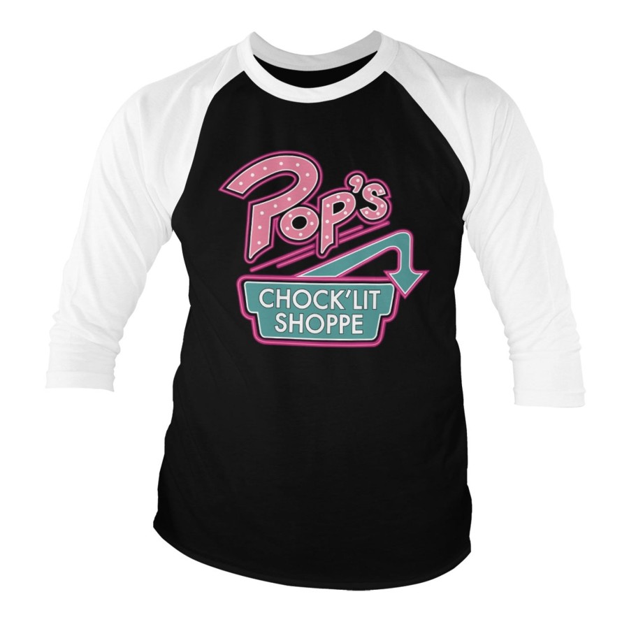 Mann Shirtstore | Pop'S Chock'Lit Shoppe Baseball 3/4 Sleeve Tee White-Black