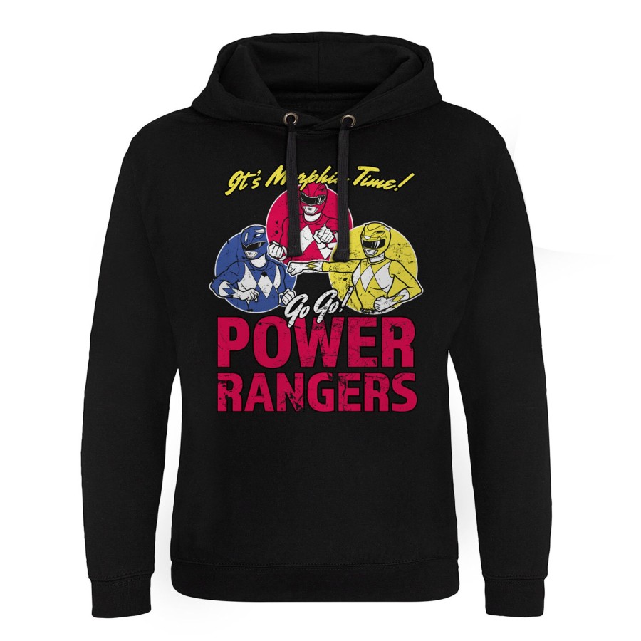 Mann Shirtstore | Power Rangers - It'S Morphin Time Epic Hoodie Black