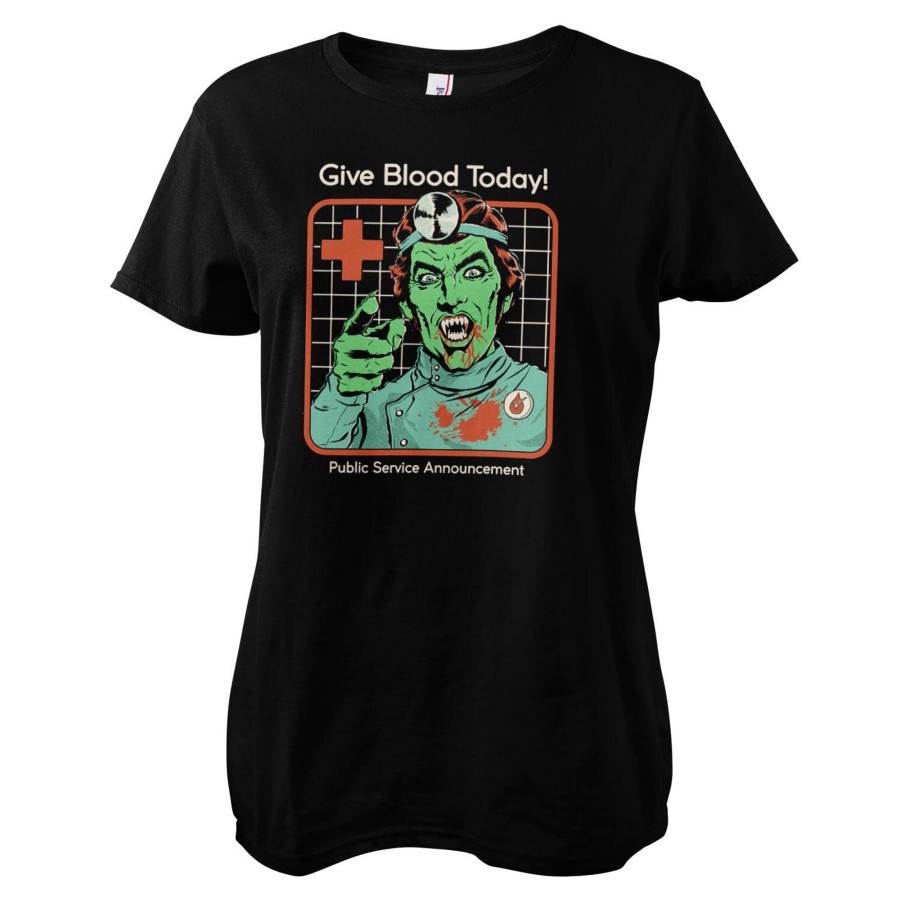 Kvinna Shirtstore | Give Blood Today Girly Tee Black