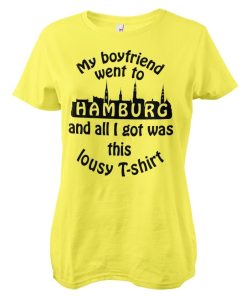 Kvinna Shirtstore | My Boyfriend Went To Hamburg Girly Tee Yellow