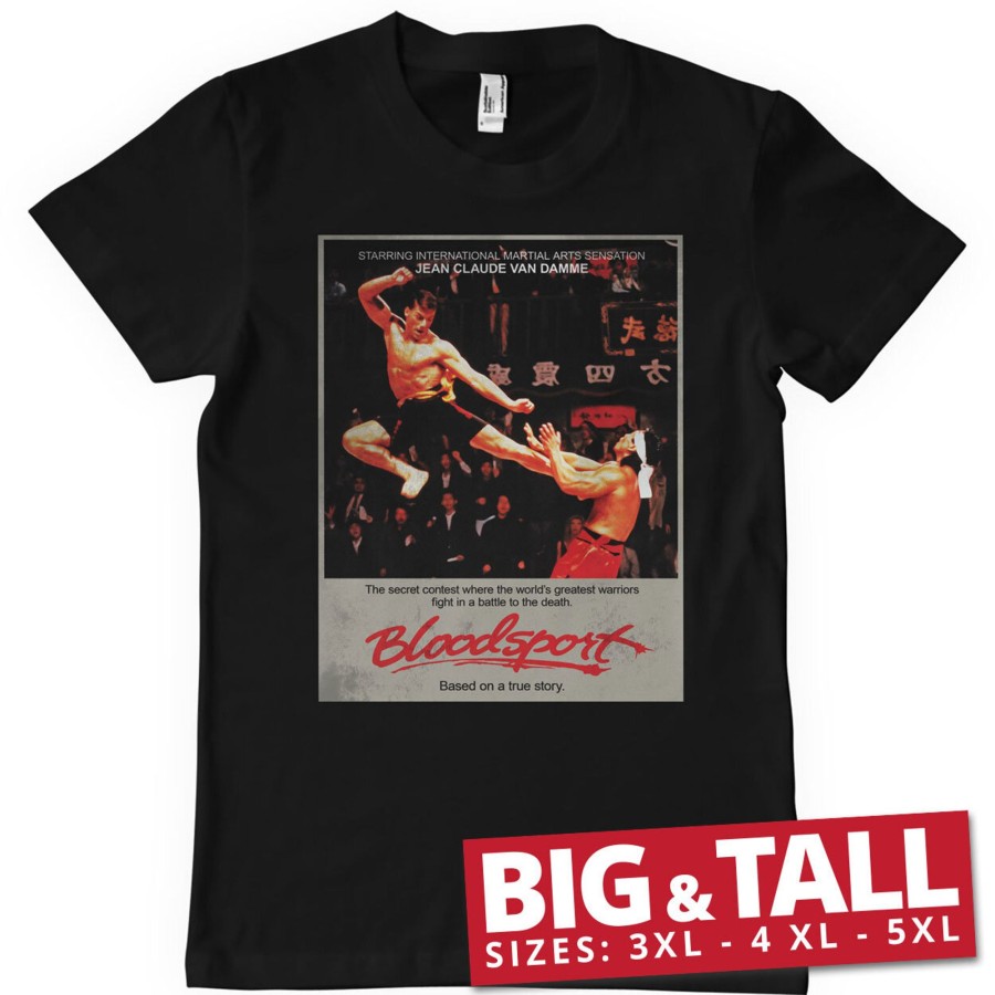 Mann Shirtstore | Bloodsport Vintage Poster Big & Tall T-Shirt Black