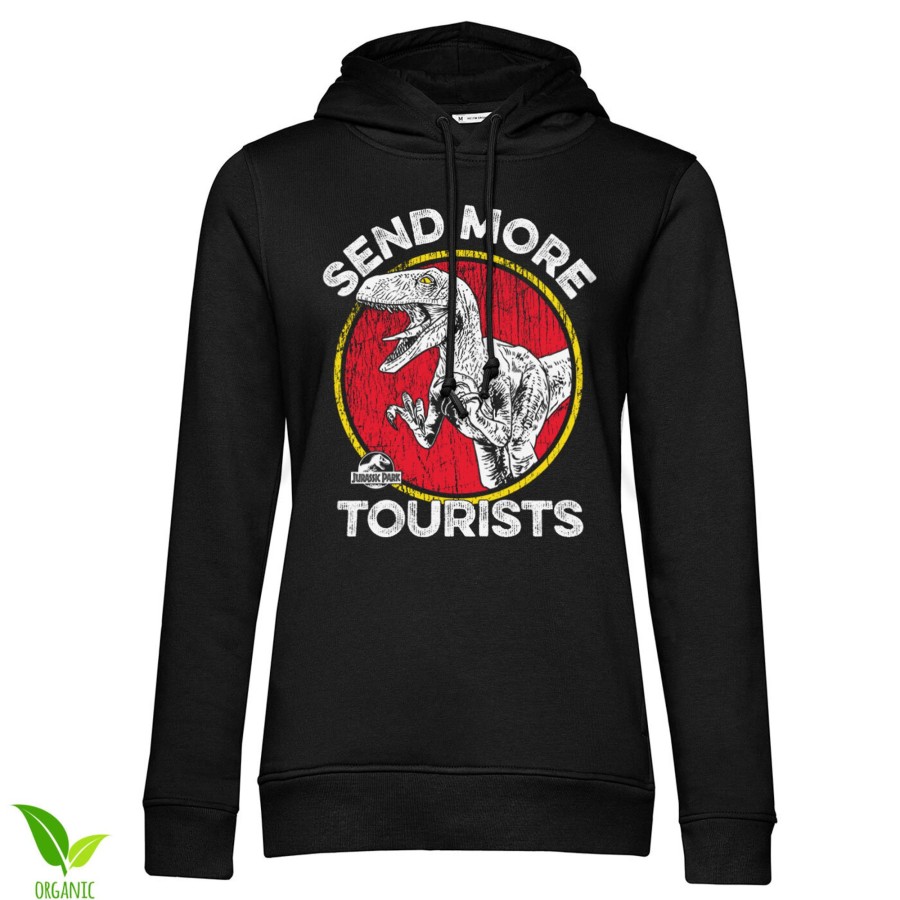 Kvinna Shirtstore | Jurassic Park - Send More Tourists Girls Hoodie Black