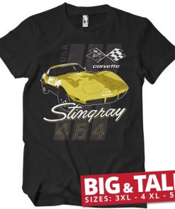 Mann Shirtstore | Corvette Stingray 454 Big & Tall T-Shirt Black