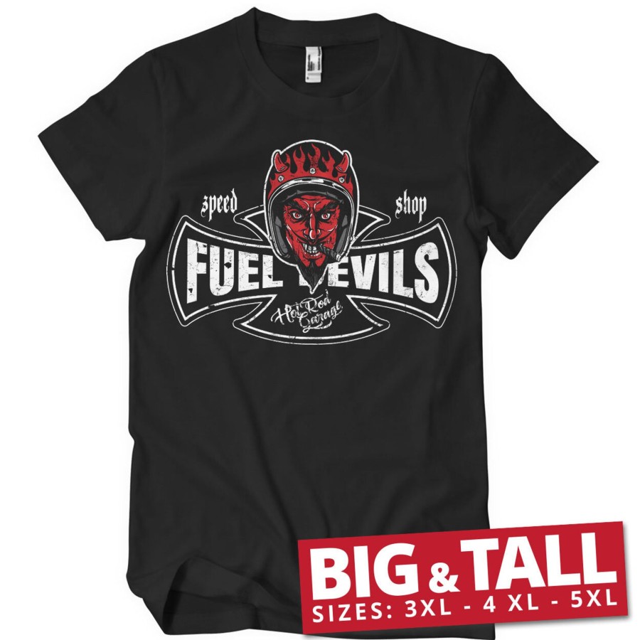 Mann Shirtstore | Smiling Devil Speed Shop Big & Tall T-Shirt Black