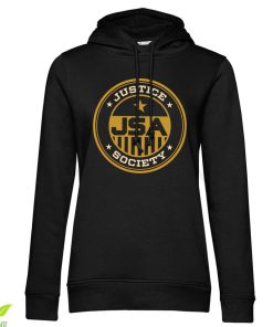 Kvinna Shirtstore | Adam - Justice Society Girls Hoodie Black