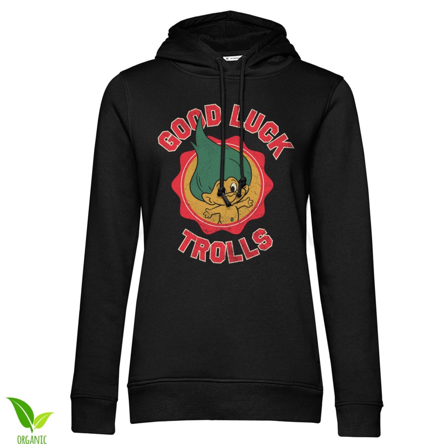 Kvinna Shirtstore | Good Luck Trolls Girly Girls Hoodie Black