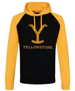Mann Shirtstore | Yellowstone Baseball Hoodie Blackyellow