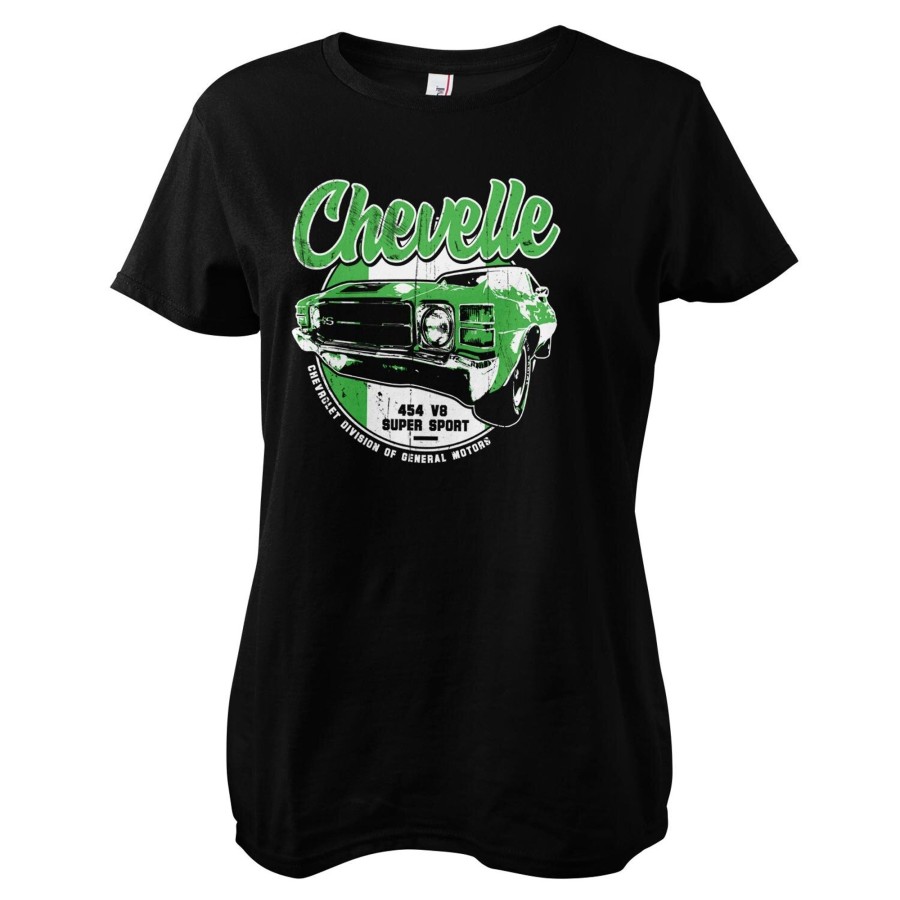 Kvinna Shirtstore | Chevrolet Chevelle Ss Girly Tee Black
