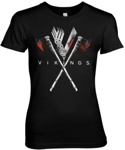 Kvinna Shirtstore | Vikings Axes Girly Tee Black
