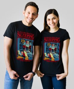 Kvinna Shirtstore | Santa Sees You Girly Tee Black