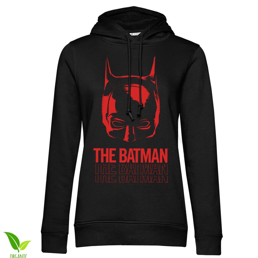 Kvinna Shirtstore | The Batman Layered Logo Girls Hoodie Black