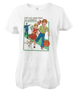 Kvinna Shirtstore | Let'S Run Away From Our Problems Girly Tee
