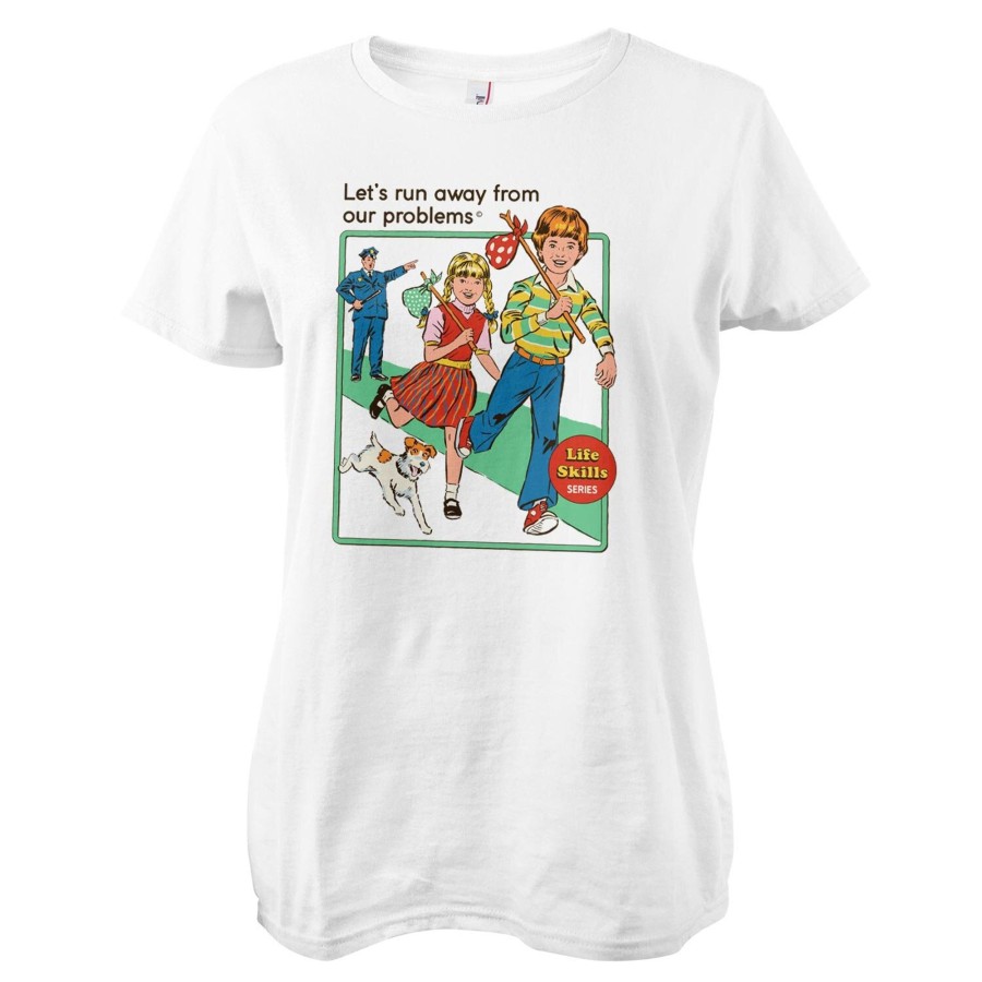 Kvinna Shirtstore | Let'S Run Away From Our Problems Girly Tee