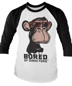 Mann Shirtstore | Bored Of Directors Logo Baseball Long Sleeve T-Shirt Whiteblack