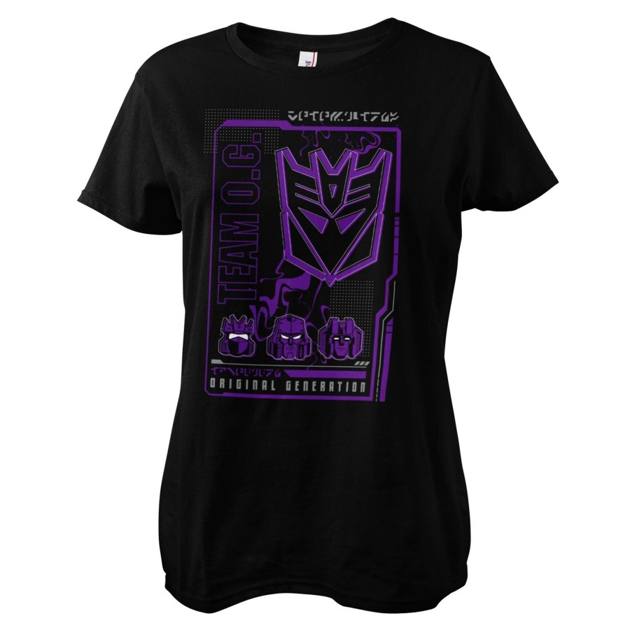 Kvinna Shirtstore | Decepticon Original Generation Girly Tee Black
