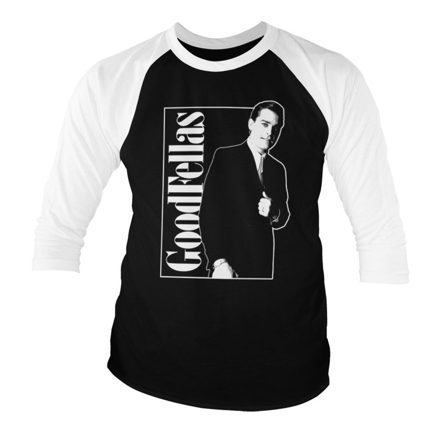 Mann Shirtstore | Henry Hill Suit Baseball 3/4 Sleeve Tee Whiteblack