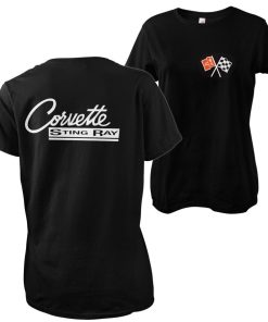 Kvinna Shirtstore | Corvette C2 Stingray Girly Tee Black