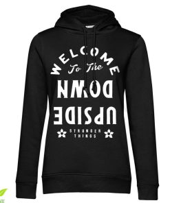 Kvinna Shirtstore | Welcome To The Upside Down Girls Hoodie Black