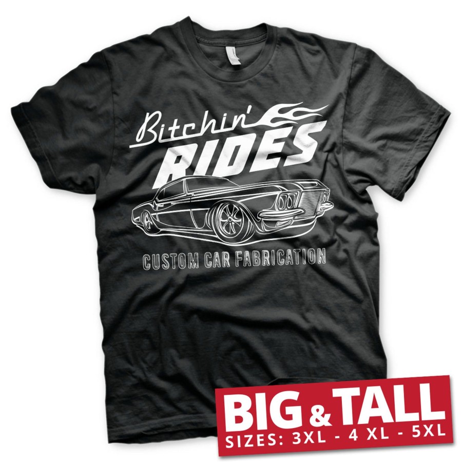 Mann Shirtstore | Bitchin' Rides Custom Car Fabrication Big & Tall T-Shirt Black