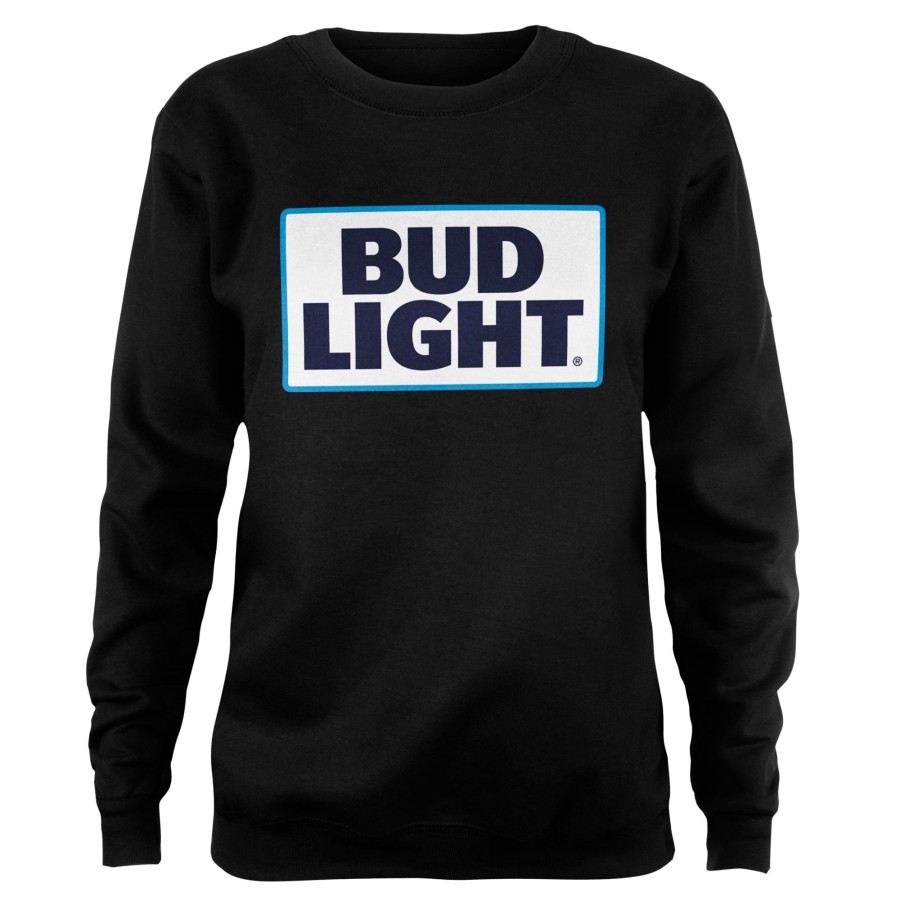 Kvinna Shirtstore | Bud Light Logo Girly Sweatshirt Black