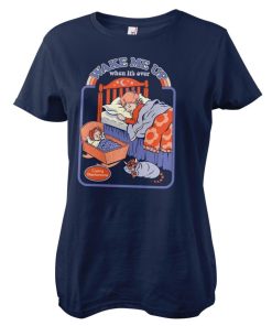 Kvinna Shirtstore | Wake Me Up When It'S Over Girly Tee Navy