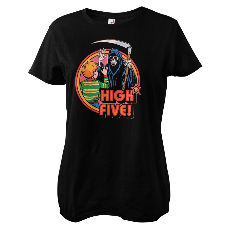 Kvinna Shirtstore | High Five Girly Tee Black