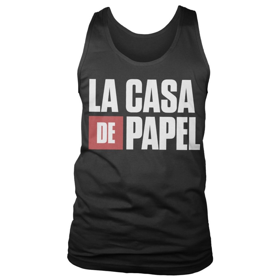 Mann Shirtstore | La Casa De Papel Logo Tank Top Black