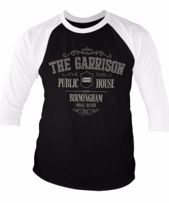 Mann Shirtstore | The Garrison Public House Baseball 3/4 Sleeve Tee White-Black
