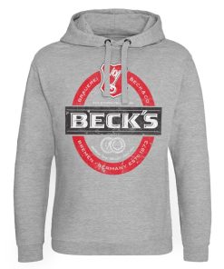 Mann Shirtstore | Beck'S Beer Washed Label Logo Epic Hoodie Heather-Grey