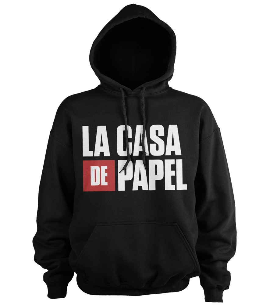 Mann Shirtstore | La Casa De Papel Logo Hoodie Black