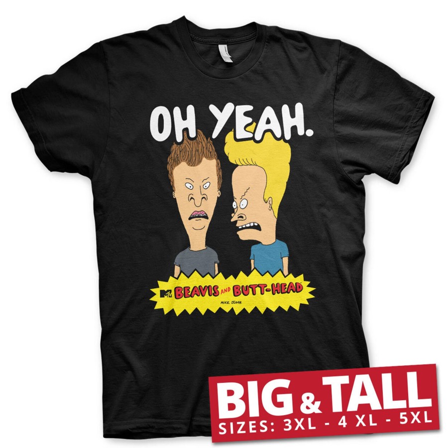 Mann Shirtstore | Beavis And Butt-Head Oh Yeah Big & Tall T-Shirt Black
