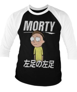 Mann Shirtstore | Morty Smith Baseball 3/4 Sleeve Tee Whiteblack