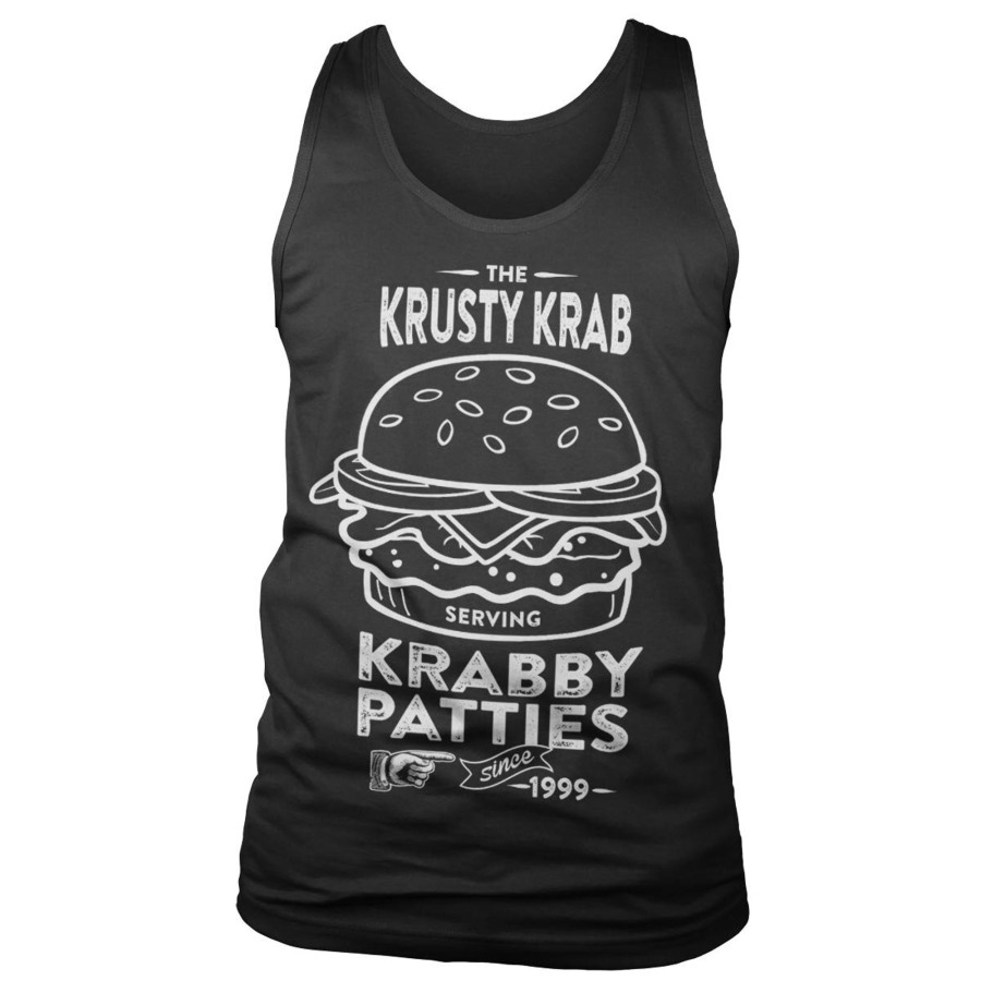 Mann Shirtstore | The Krusty Krab Serving Krabby Patties Tank Top Black