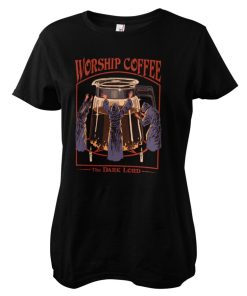 Kvinna Shirtstore | Worship Coffee Girly Tee Black