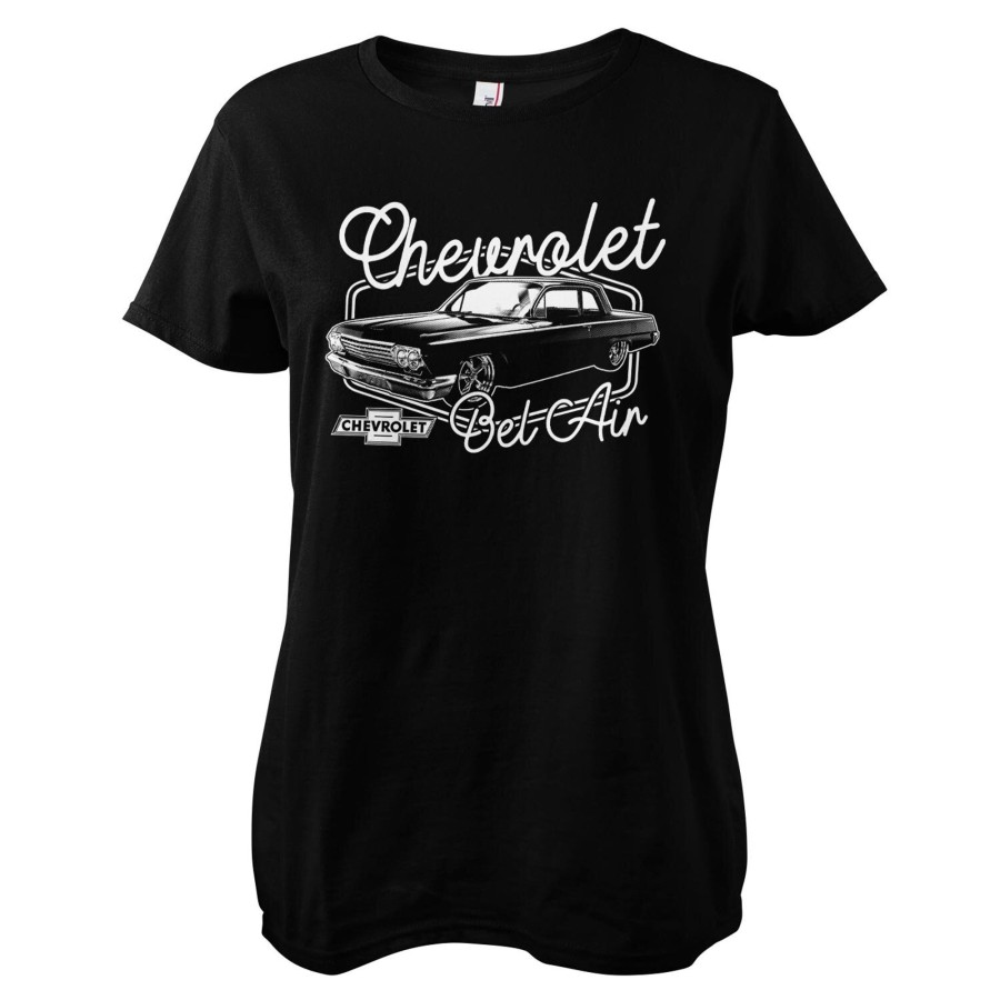 Kvinna Shirtstore | Chevrolet Bel Air Girly Tee Black