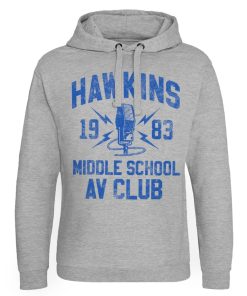 Mann Shirtstore | Hawkins 1983 Middle School Av Club Epic Hoodie Heathergrey