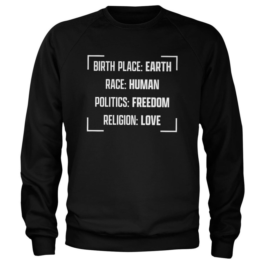 Mann Shirtstore | Birthplace - Earth Sweatshirt Black