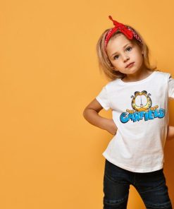 Barn Shirtstore | Garfield Scetched Kids T-Shirt White