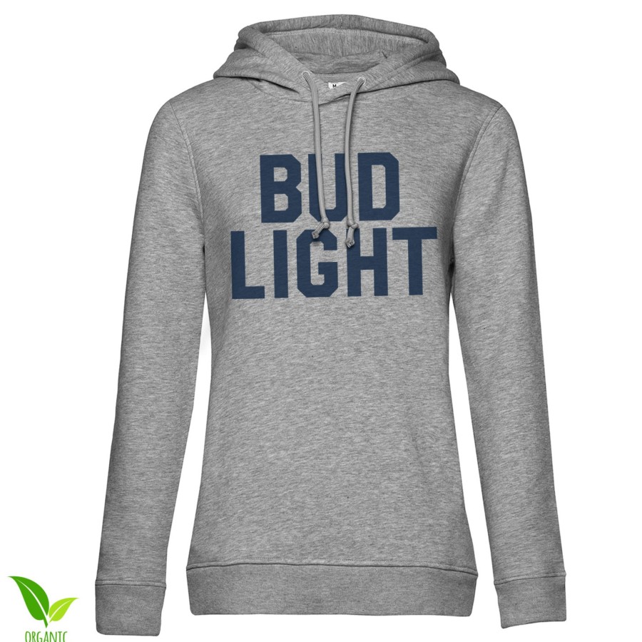 Kvinna Shirtstore | Bud Light Varsity Girls Hoodie Heather-Grey