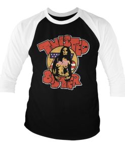 Mann Shirtstore | Twisted Sister - Topless 76´ Baseball 3/4 Sleeve Tee White-Black