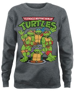 Kvinna Shirtstore | Teenage Mutant Ninja Turtles Group Girly Sweatshirt