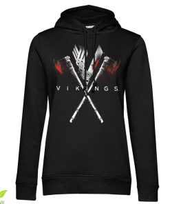 Kvinna Shirtstore | Vikings Axes Girls Hoodie Black