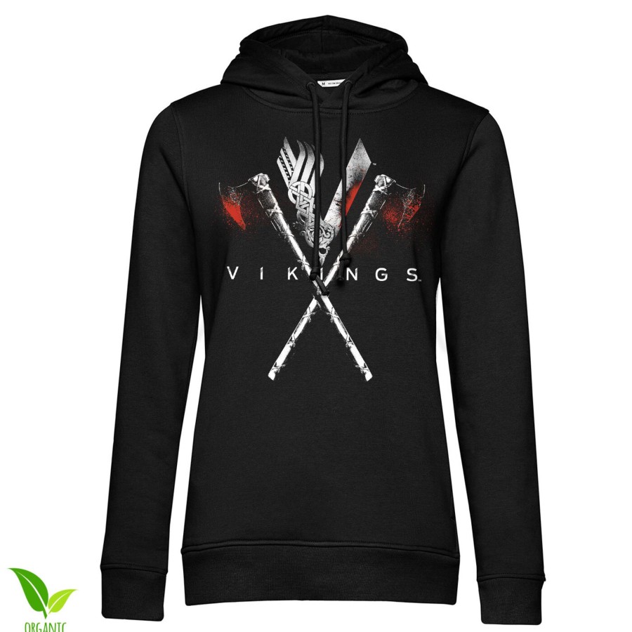 Kvinna Shirtstore | Vikings Axes Girls Hoodie Black