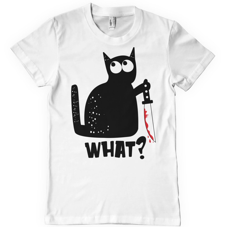 Mann Shirtstore | Cat Say What T-Shirt White