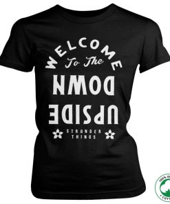 Kvinna Shirtstore | Welcome To The Upside Down Organic Girly Tee Black