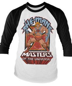 Mann Shirtstore | Masters Of The Universe - He-Man Baseball Long Sleeve Tee White-Black