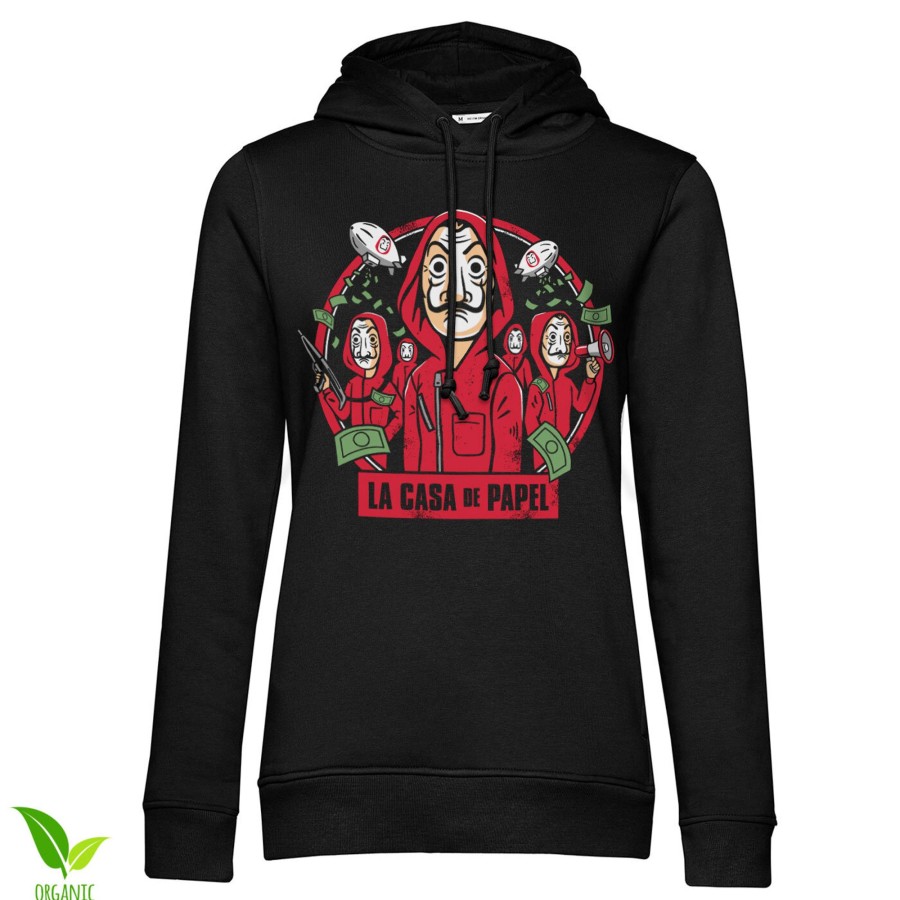 Kvinna Shirtstore | La Casa De Papel Kawaii Girls Hoodie Black