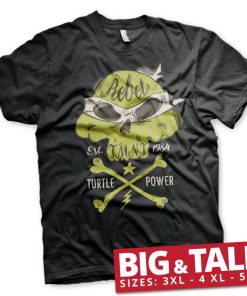 Mann Shirtstore | Tmnt - Rebel Turtle Power Big & Tall T-Shirt Black