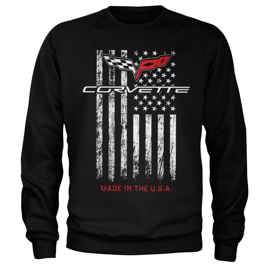 Mann Shirtstore | Corvette - Made In The Usa Sweatshirt Black