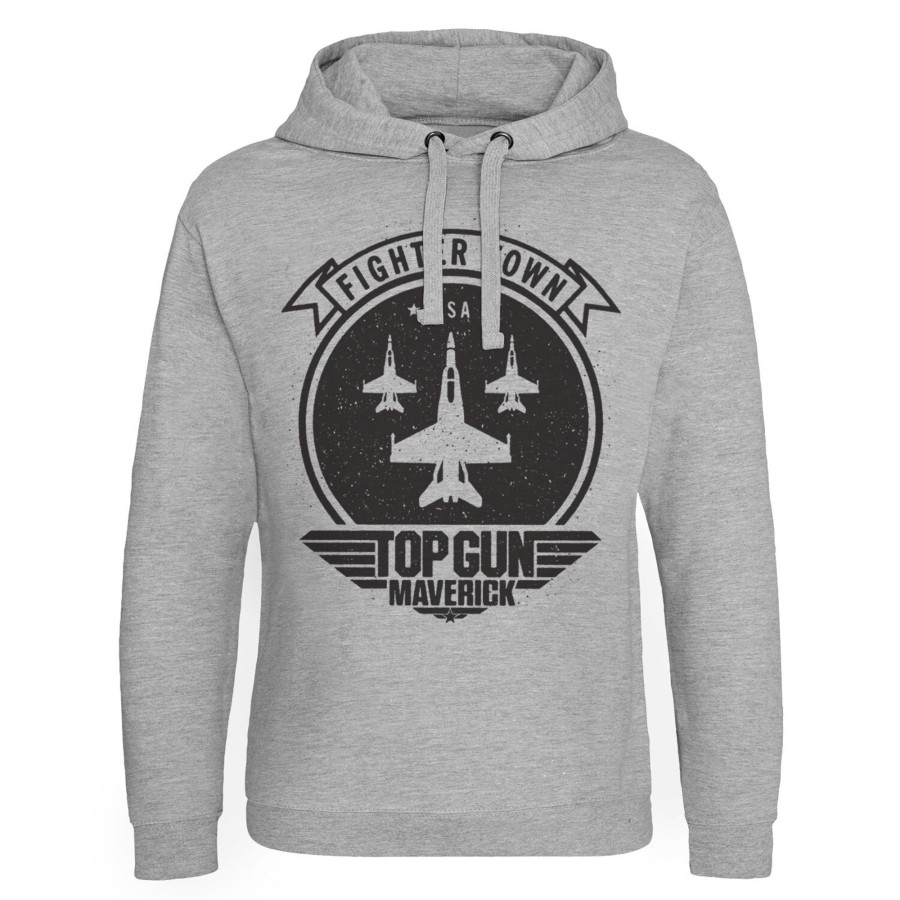Mann Shirtstore | Top Gun Maverick Fighter Town Epic Hoodie Heathergrey